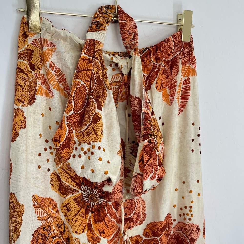 FARM RIO X Anthropologie Cutout Floral Maxi Boho Dress Size Small NWT - Picture 8 of 13